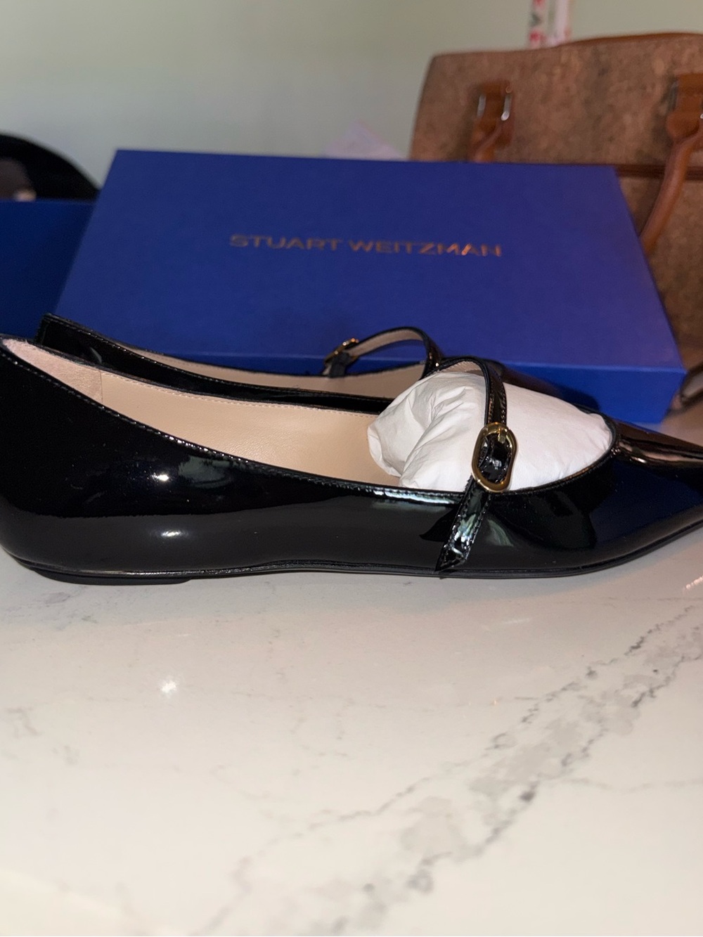 New in Box Stuart Weitzman Emilia Mary Jane Flat - Picture 8 of 10